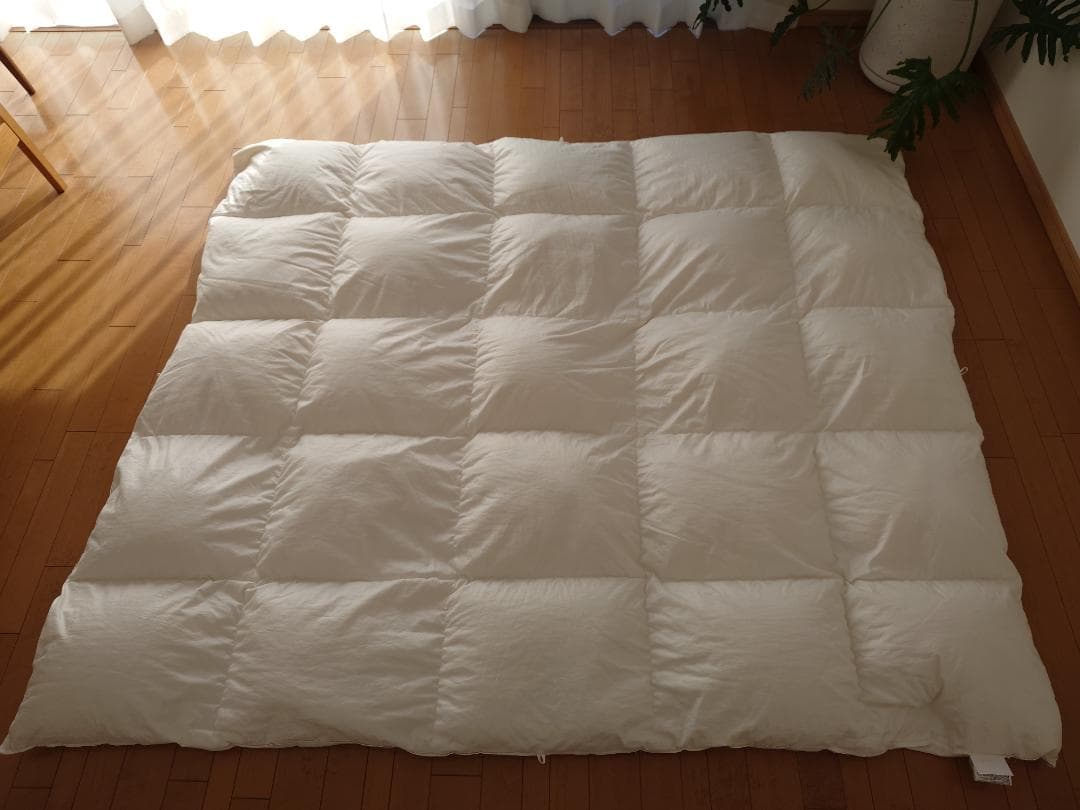無印良品　羽毛掛布団　ダブル　一層式　中古