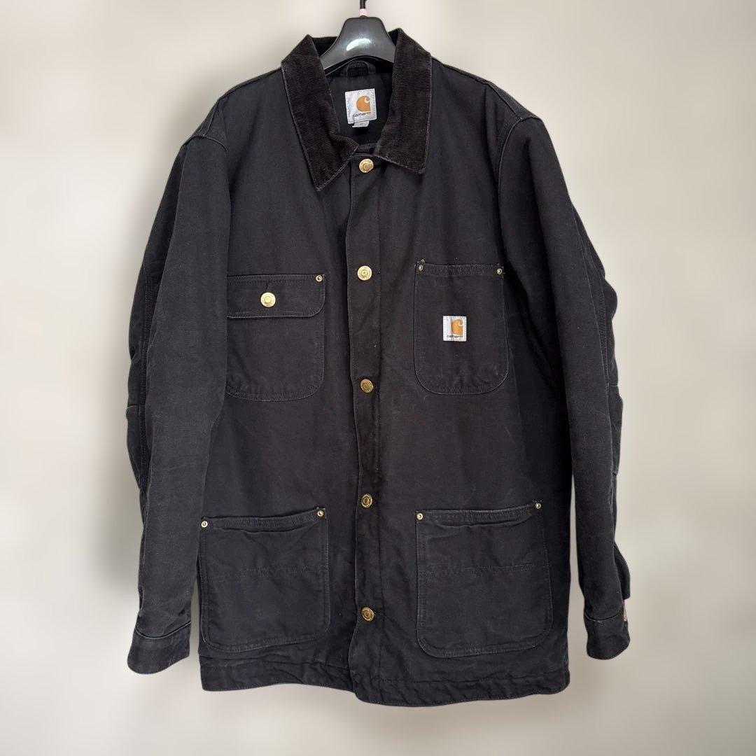Carhartt カーハートブラック カバーオール Mミシガン　チョアコート