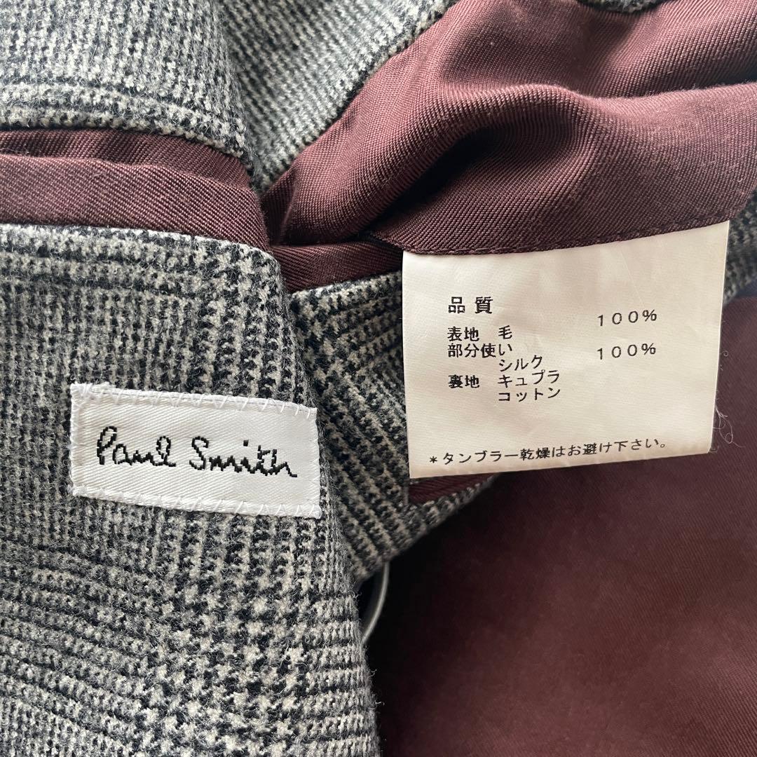 Paul Smith シルク混　チェック　上下　セットアップ　スーツ