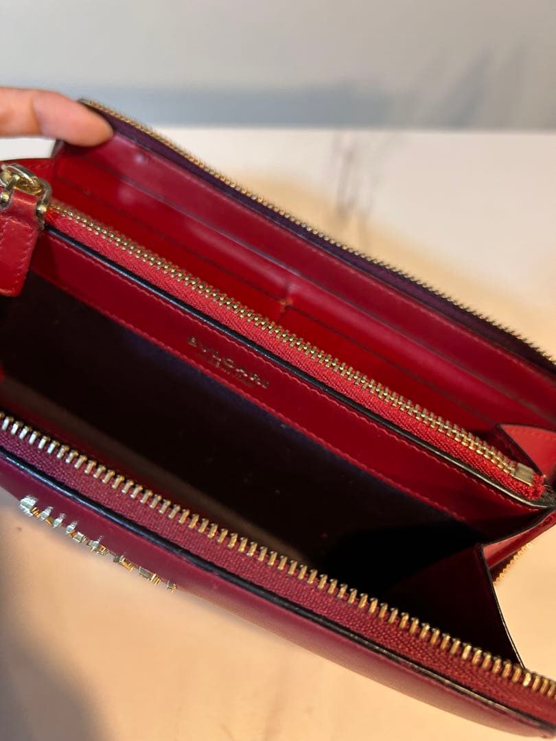 ブルガリ セルペンティ L字ファスナー 長財布 ピンク