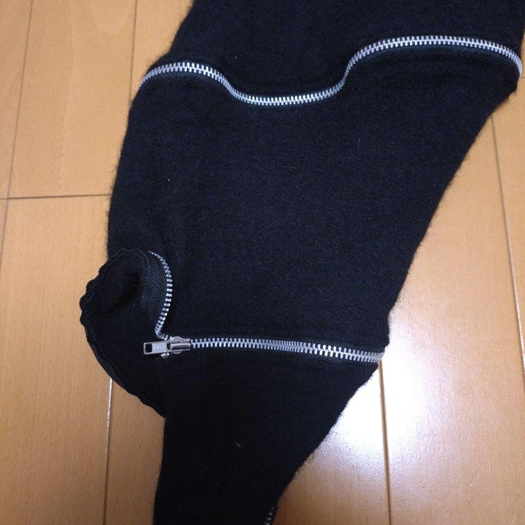 BLACK ウールスパイラルパンツ