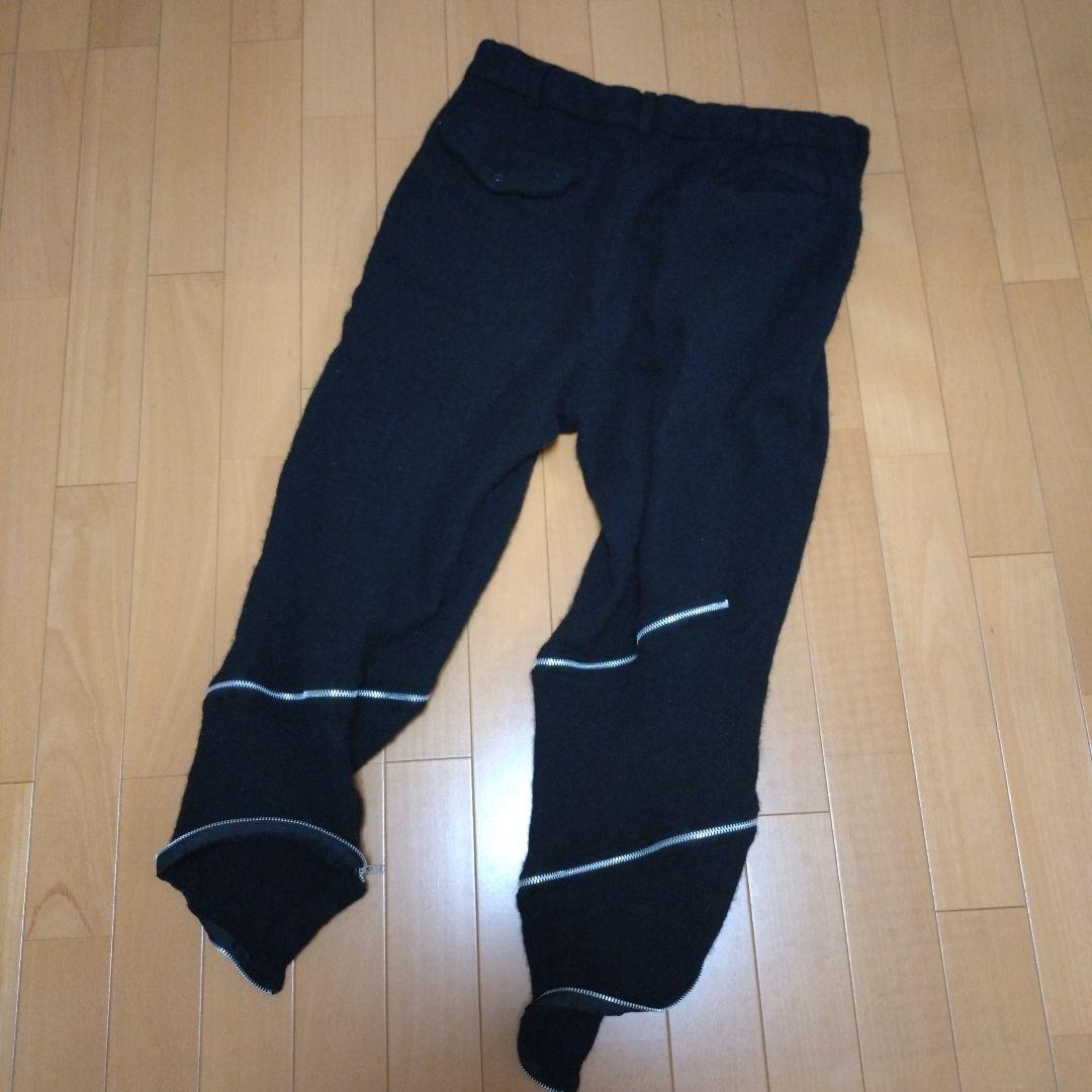 BLACK ウールスパイラルパンツ