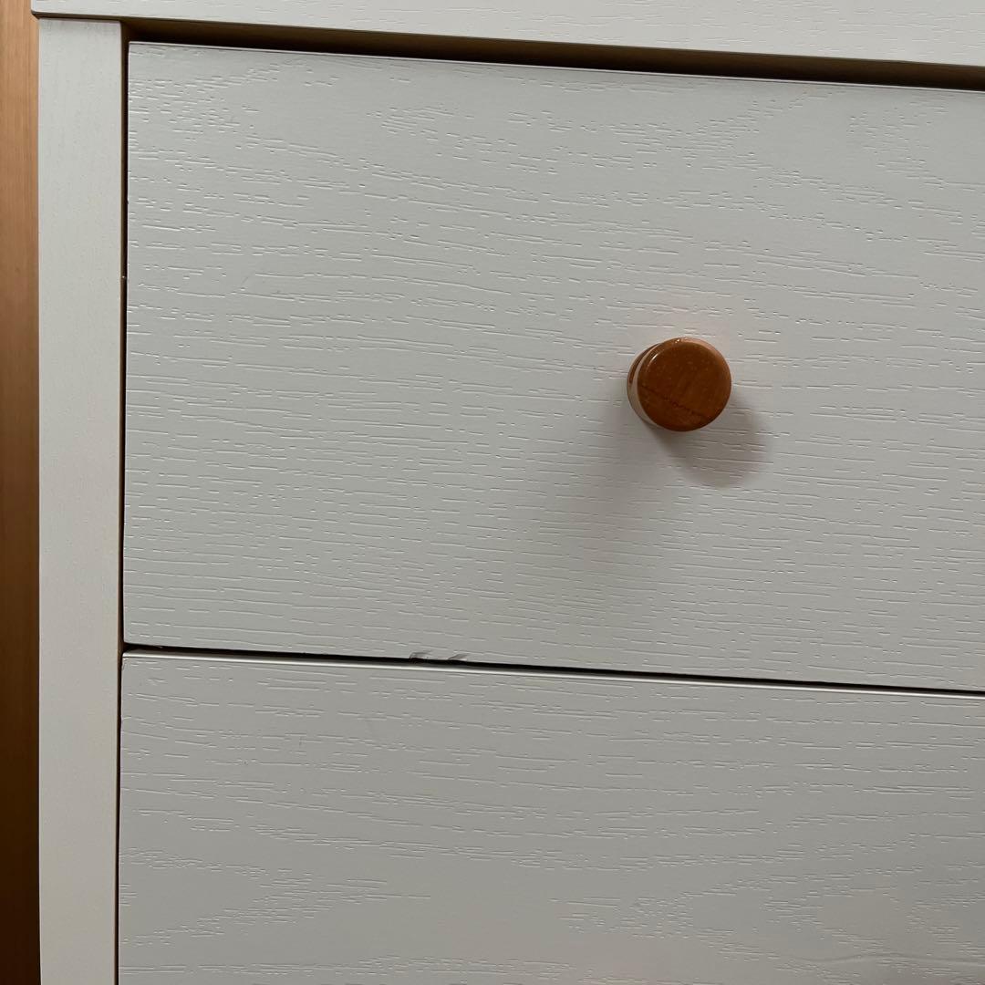 ホワイト6段チェスト　幅60㎝　MOMO NATURAL