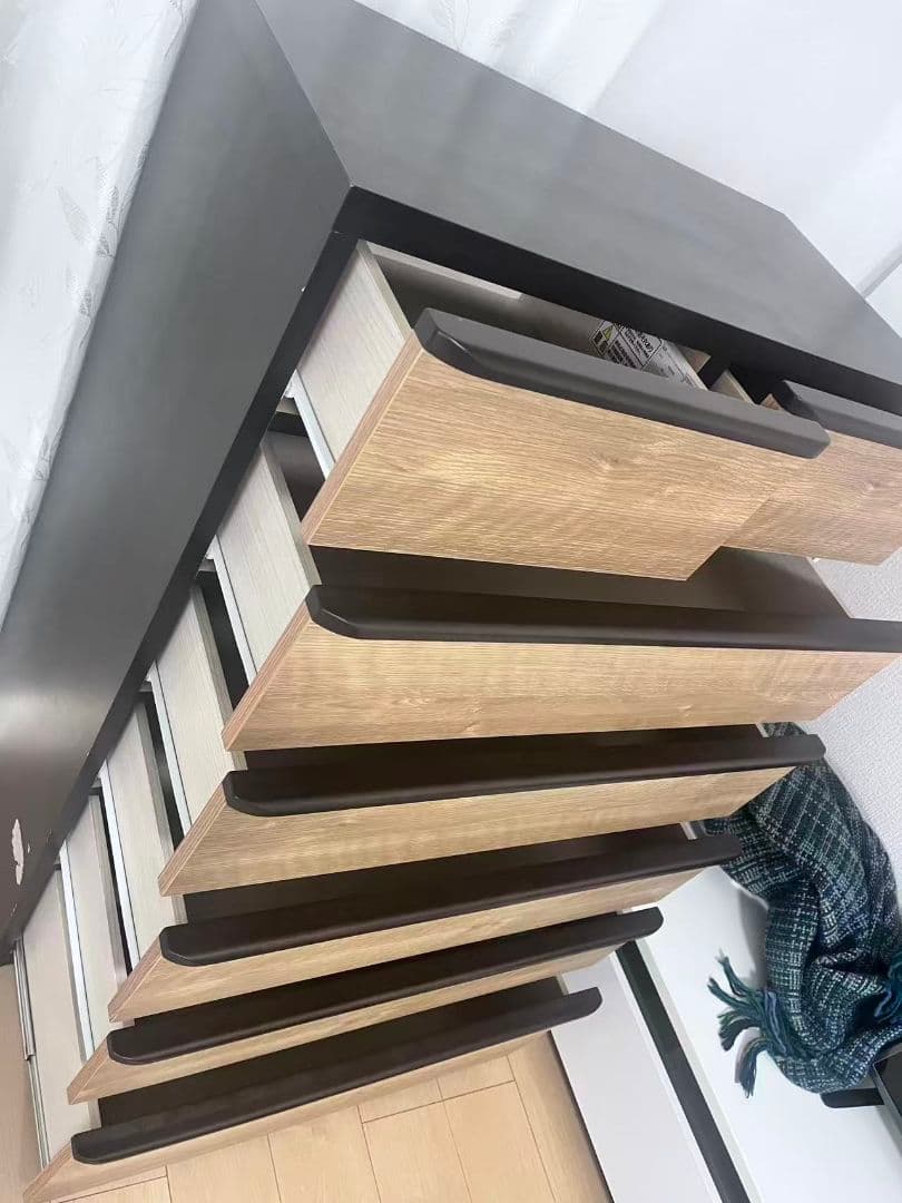 ハイチェスト 　ニトリタンス6段 引き出し　ミドルブラウン/ダークブラウン