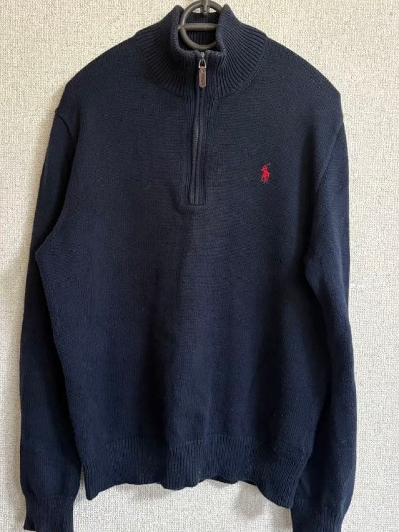 Polo Ralph Lauren ネイビー ハーフジップ M