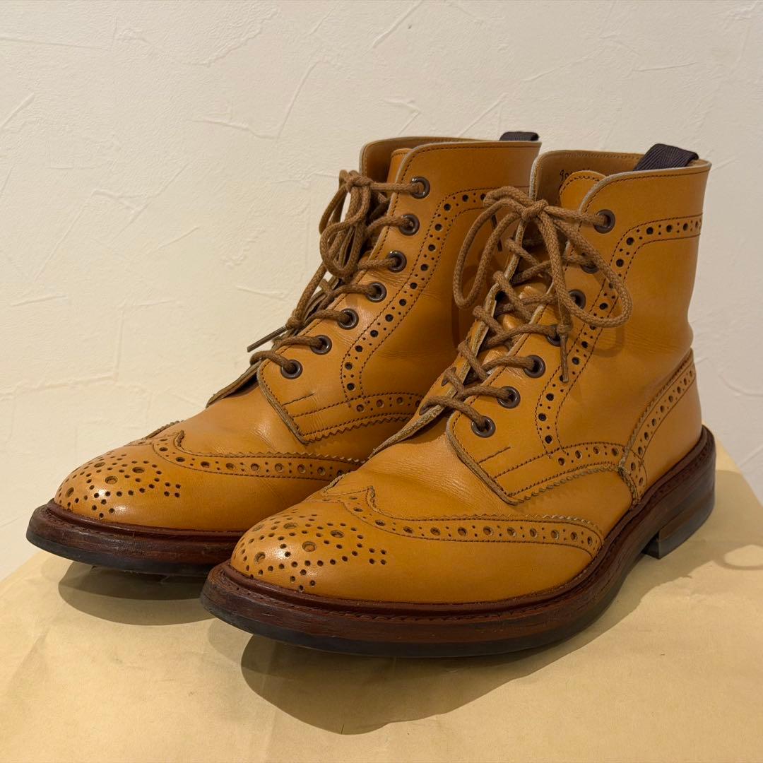 【美品】トリッカーズ カントリーブーツ エイコン UK7　純正クリーム付き