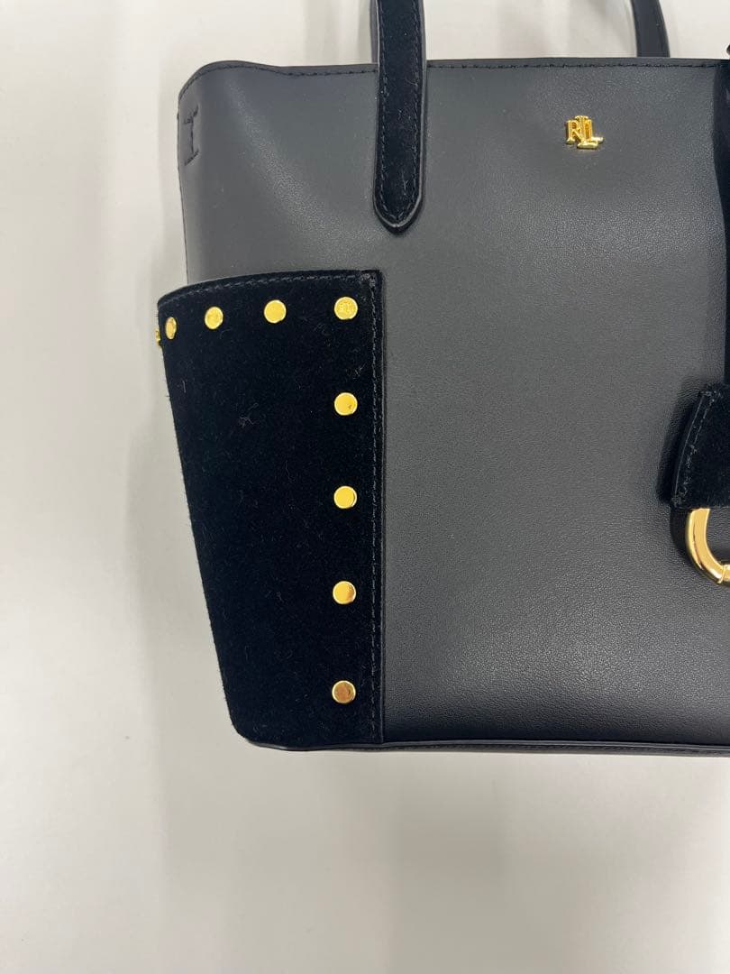 RalphLauren ロゴ付き2wayバッグ 黒 ラルフローレン ショルダー