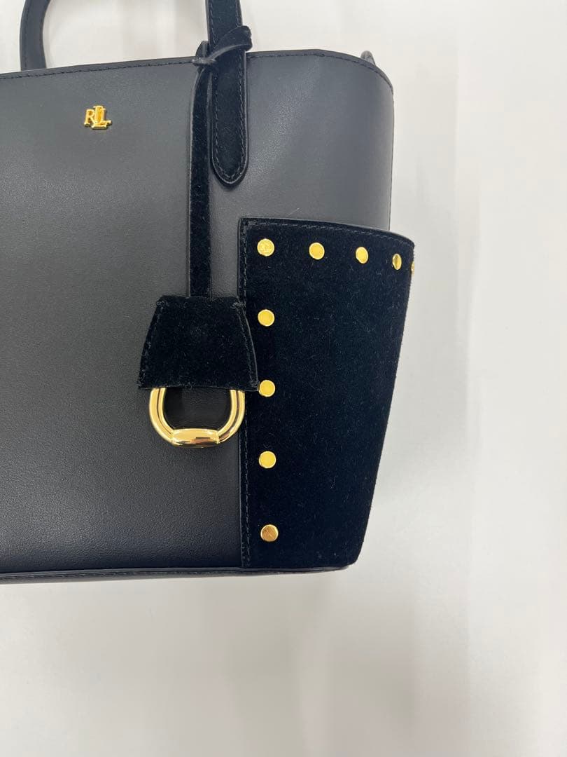 RalphLauren ロゴ付き2wayバッグ 黒 ラルフローレン ショルダー