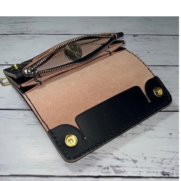 その商品いいねd(￣ ￣) ④ミドルトラッカー茶芯ホック真鍮/小判カン真鍮