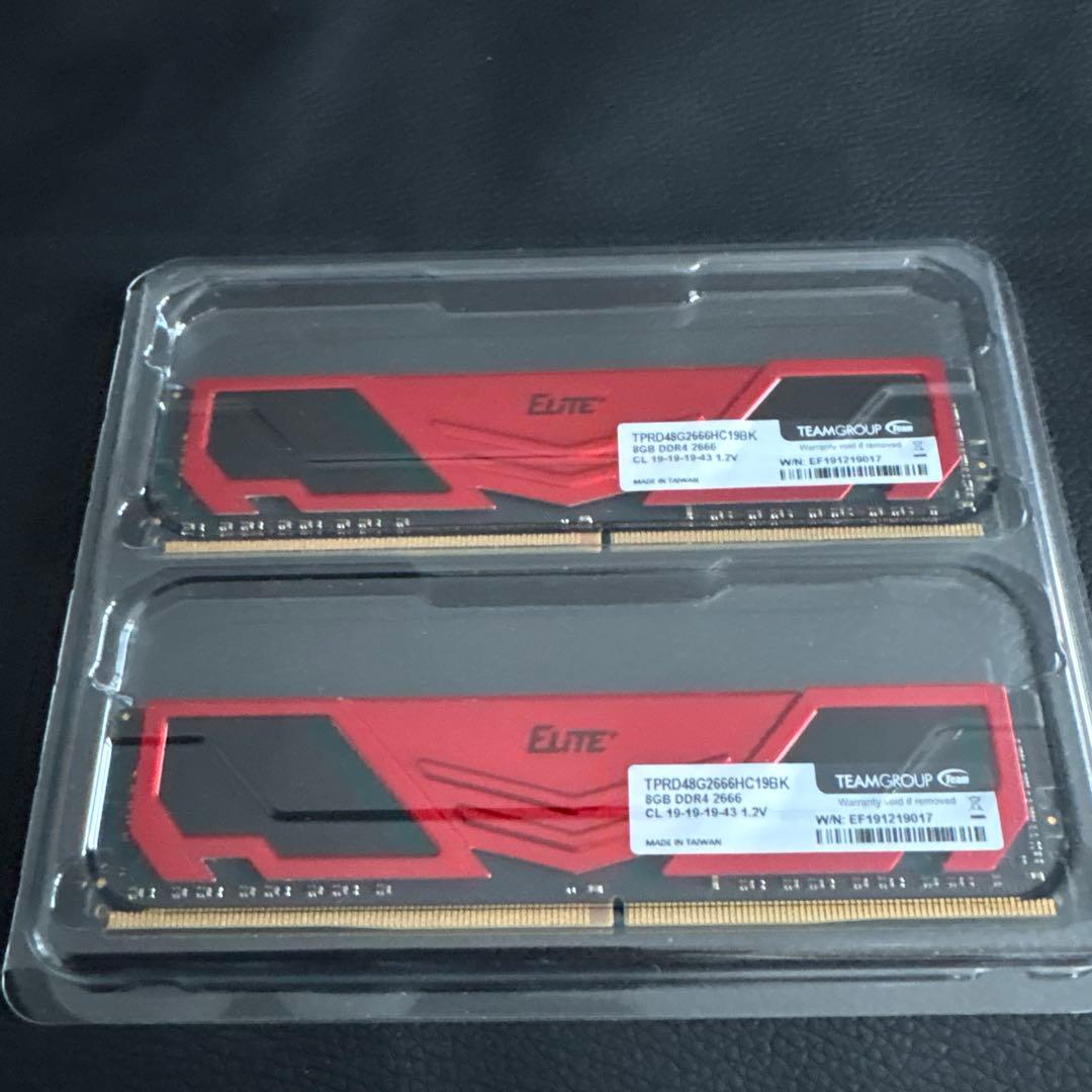 TEAMGROUP DDR4 2666MHz 8GB×2 メモリー