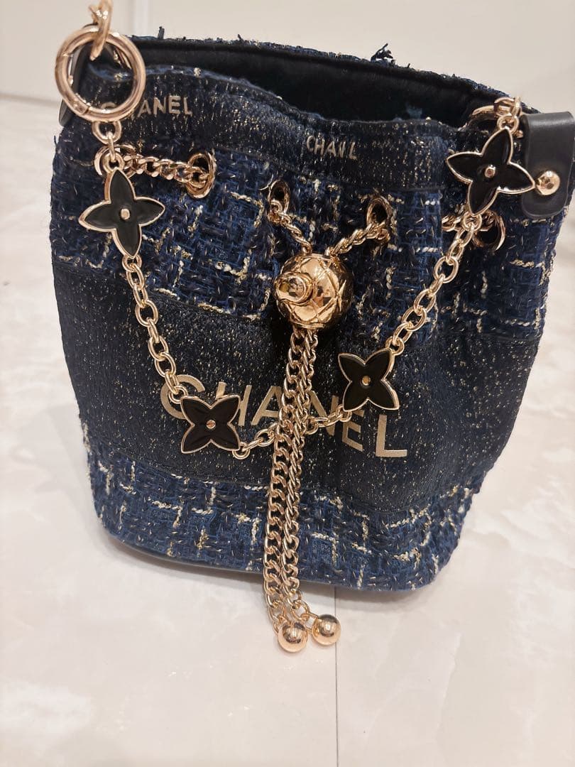 CHANELノベルティ ツィード ショルダー巾着