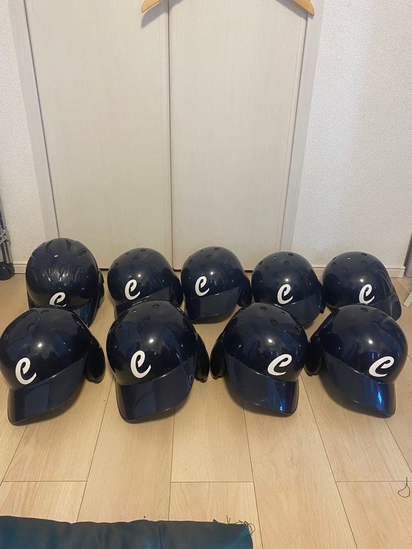 MIZUNOバッター用ヘルメット 9個セット ネイビー各種サイズあり　軟式草野球