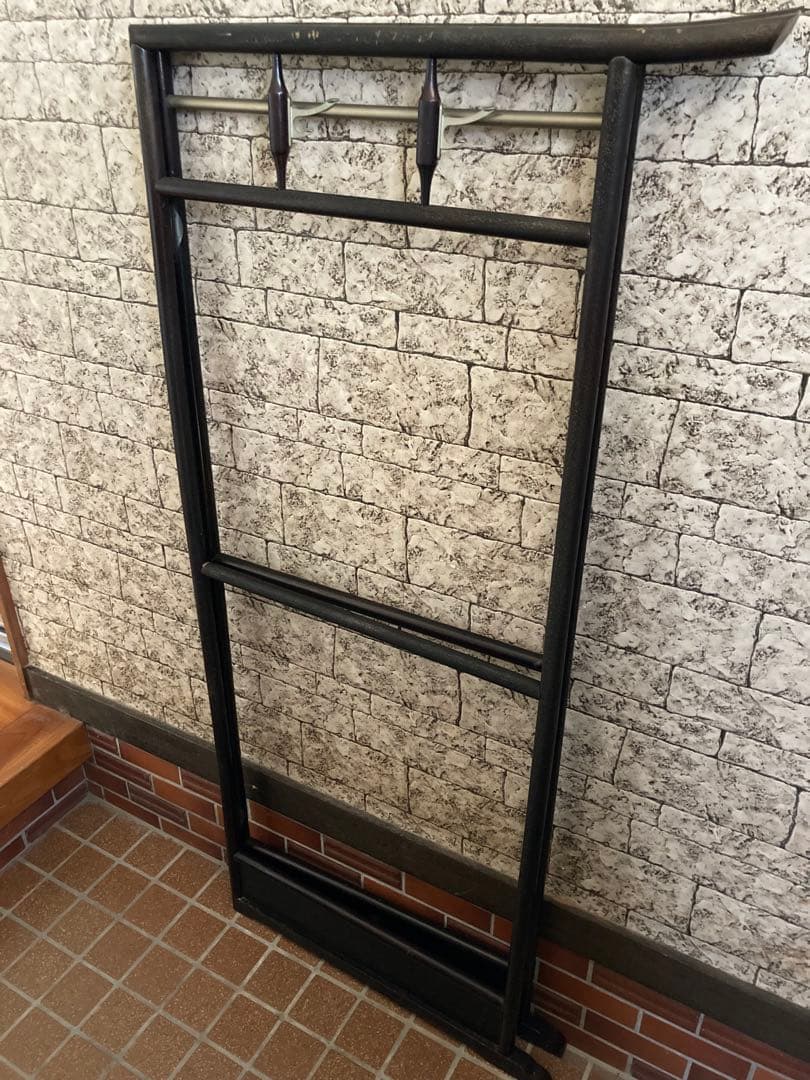 稀少 古道具 当時物 無垢材 木製 衣紋掛け 衣桁 着物掛け 高さ151cm 鶴