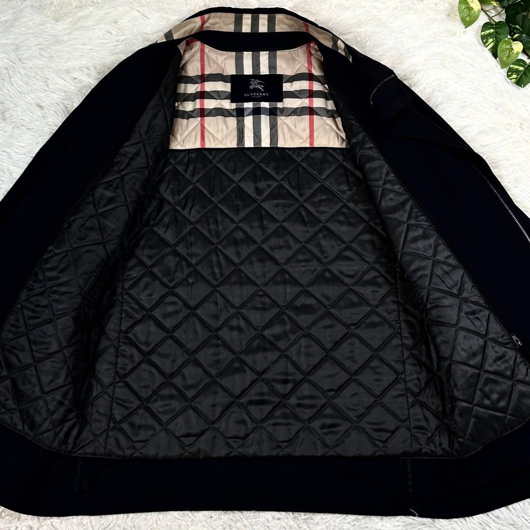 バーバリーロンドン 2way スタンドカラーコート ノバチェック M ブラック