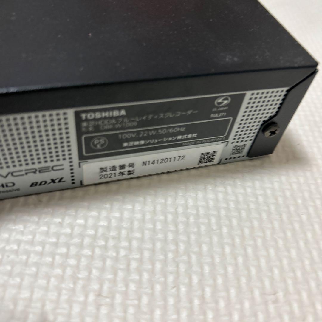 TOSHIBA ブルーレイレコーダー DBR-W1009