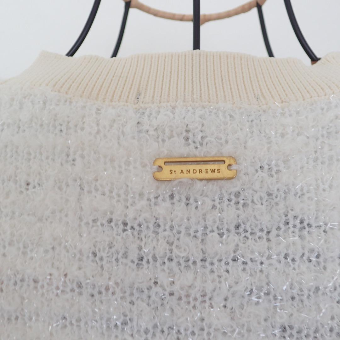 セントアンドリュース　ファンシークルーネックニットプルオーバー　サイズL