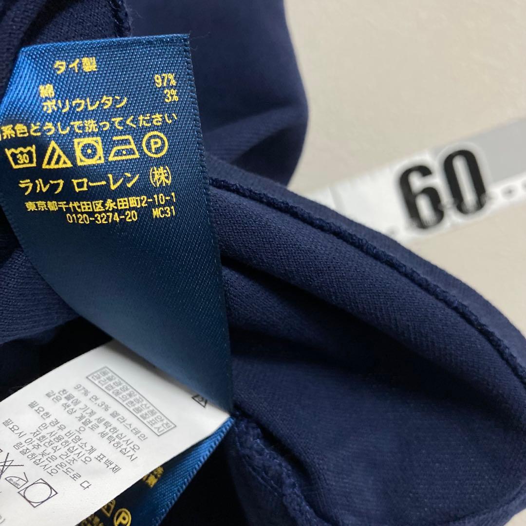 ポロラルフローレン RALPH LAUREN ポロシャツ ５つボタン 紺色 XL