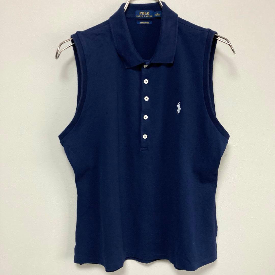 ポロラルフローレン RALPH LAUREN ポロシャツ ５つボタン 紺色 XL