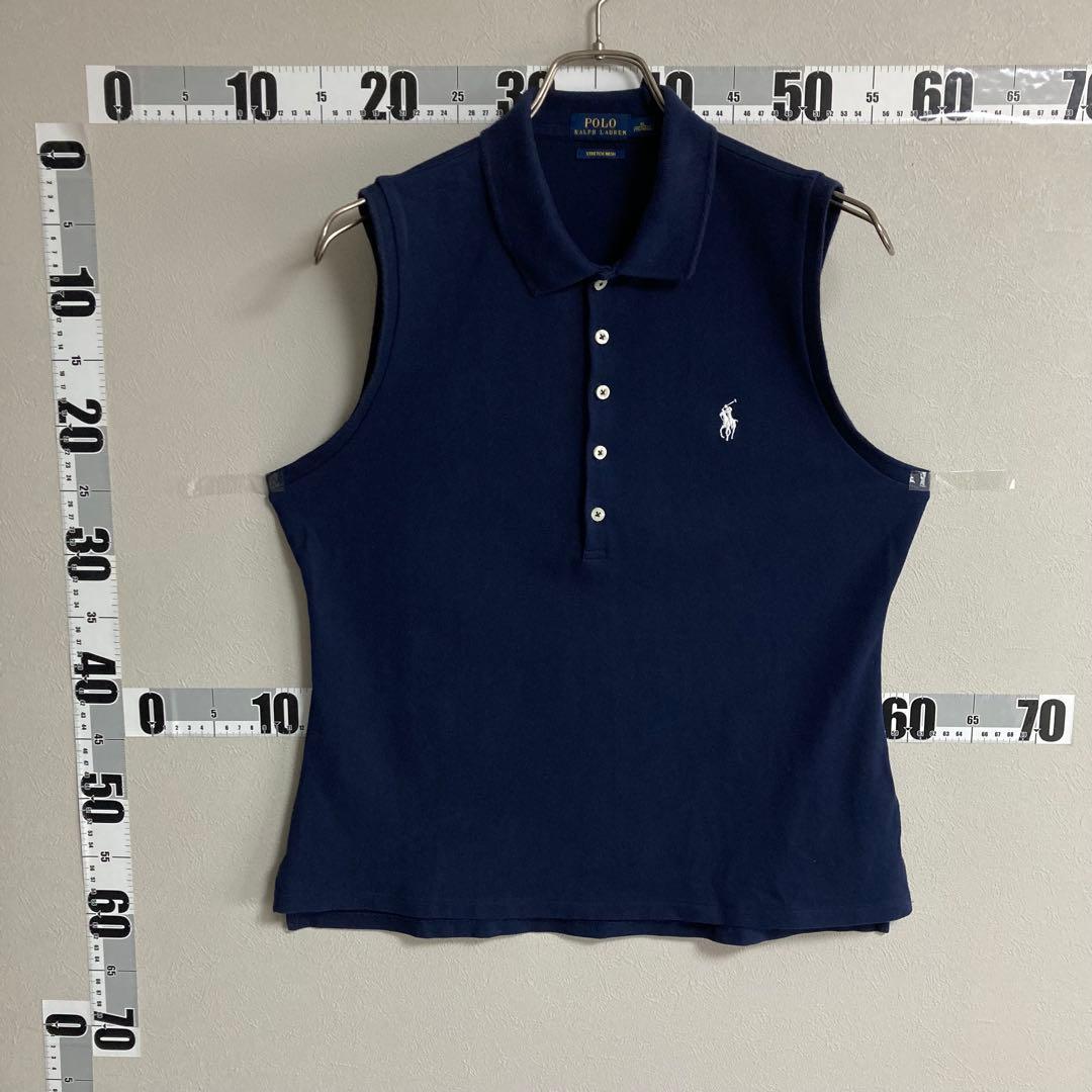 ポロラルフローレン RALPH LAUREN ポロシャツ ５つボタン 紺色 XL