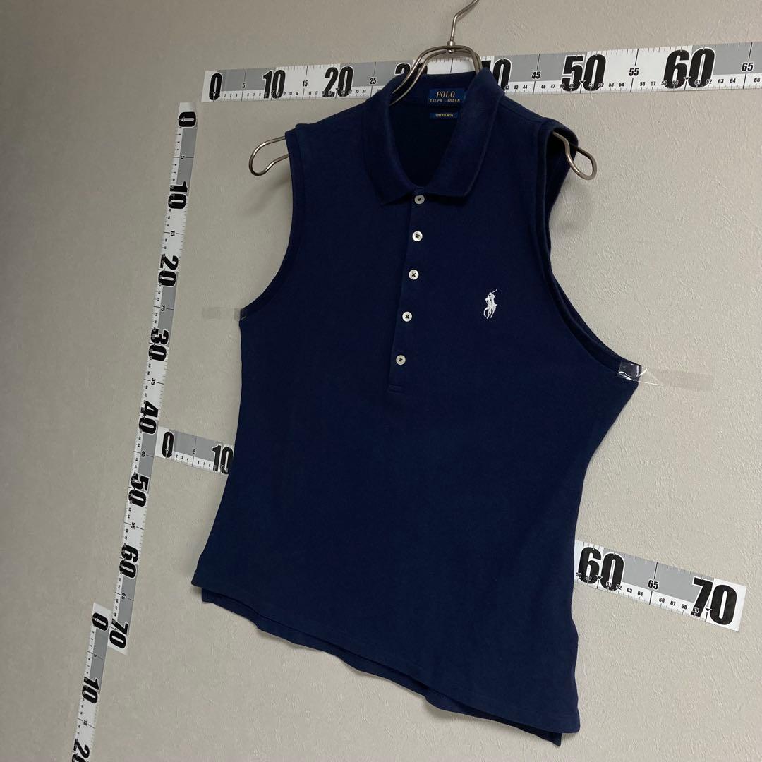 ポロラルフローレン RALPH LAUREN ポロシャツ ５つボタン 紺色 XL