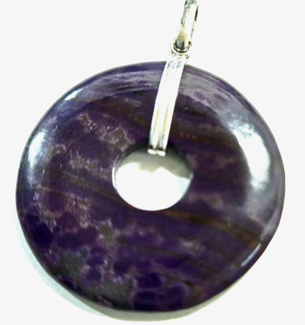 スギライト ペンダントトップ 三大ヒーリングストーン バチカン部 K18WG