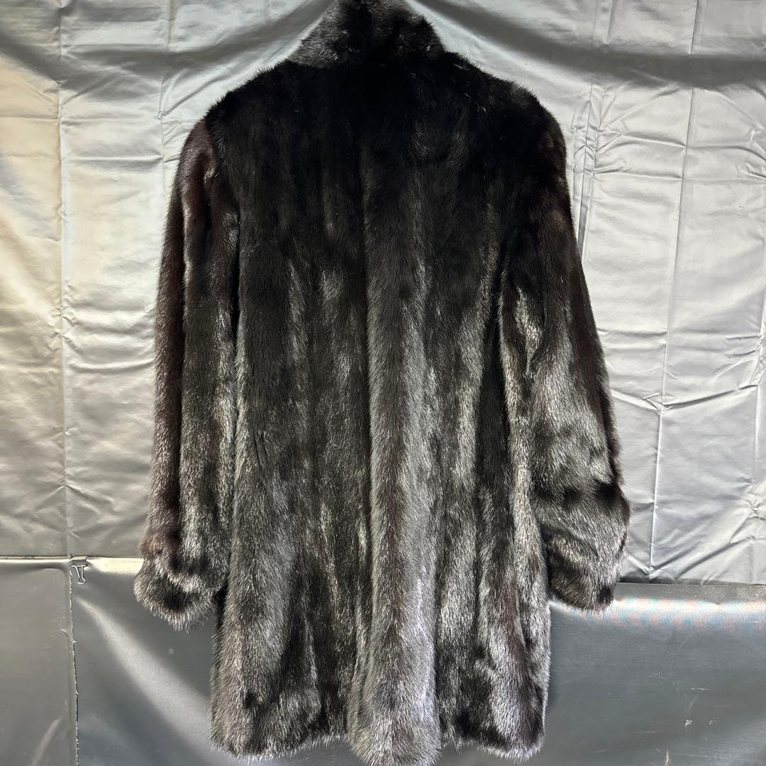 LANVIN SAGA MINK サガミンク 銀ラベル　サガミンクコート黒