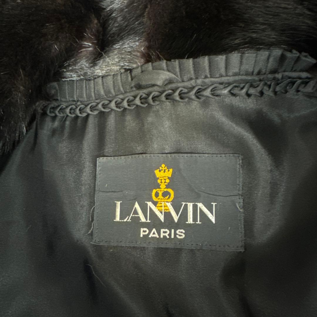 LANVIN SAGA MINK サガミンク 銀ラベル　サガミンクコート黒