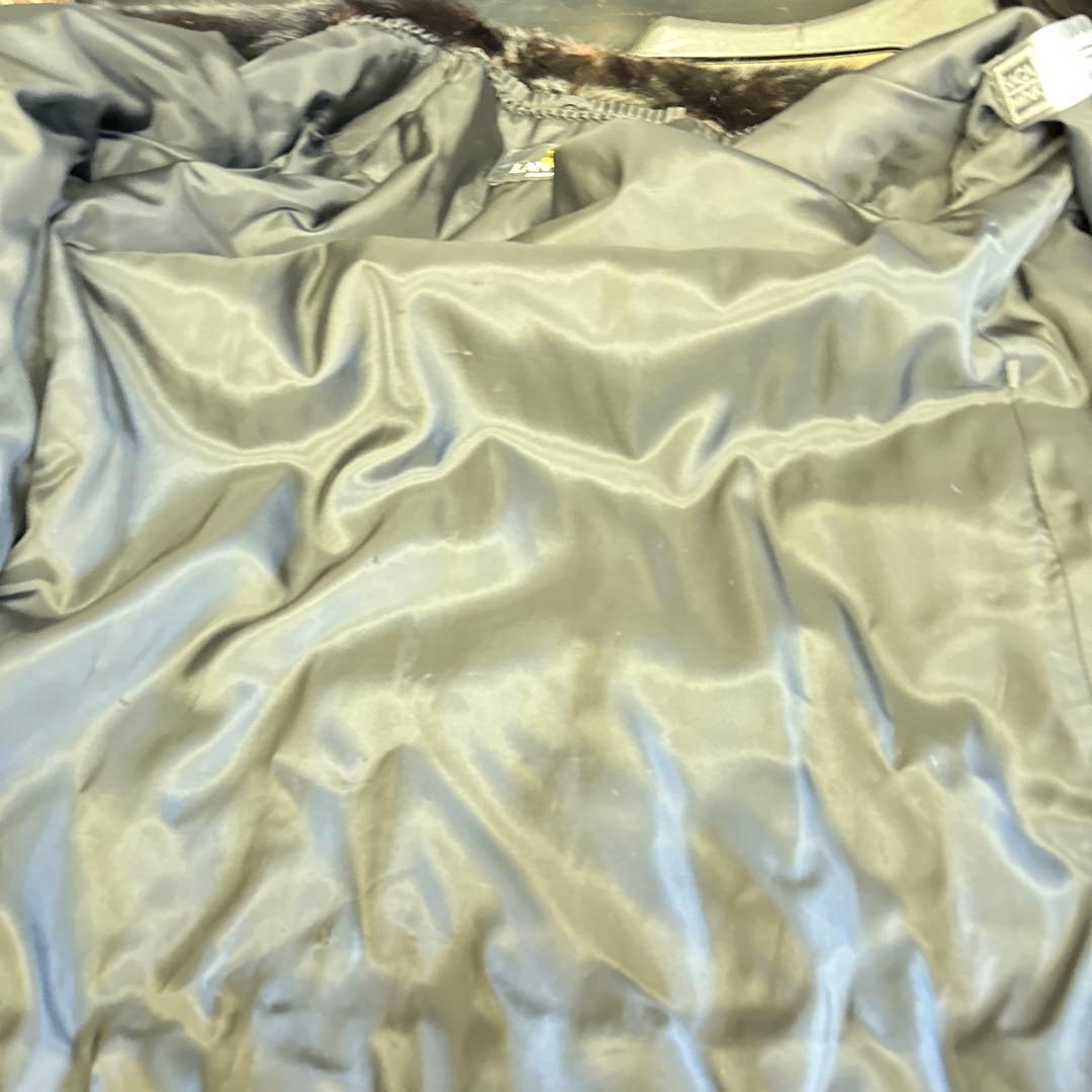 LANVIN SAGA MINK サガミンク 銀ラベル　サガミンクコート黒