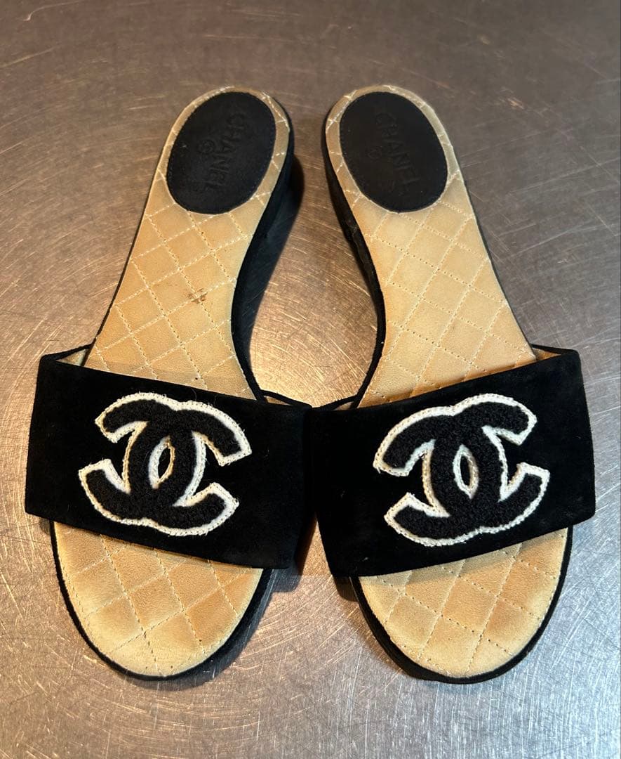 CHANELシャネル　フラットサンダル　CCマーク　34