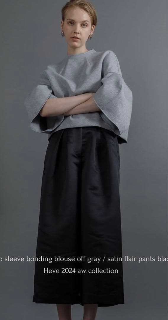 heve ヘイヴ　サテンフレアガウチョパンツ　38サイズ