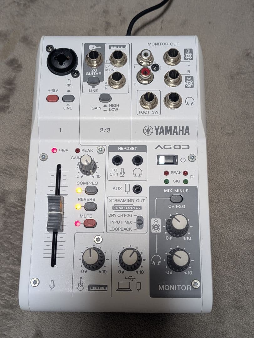 YAMAHA AG03 MK2（動作確認不明・ジャンク扱いです）