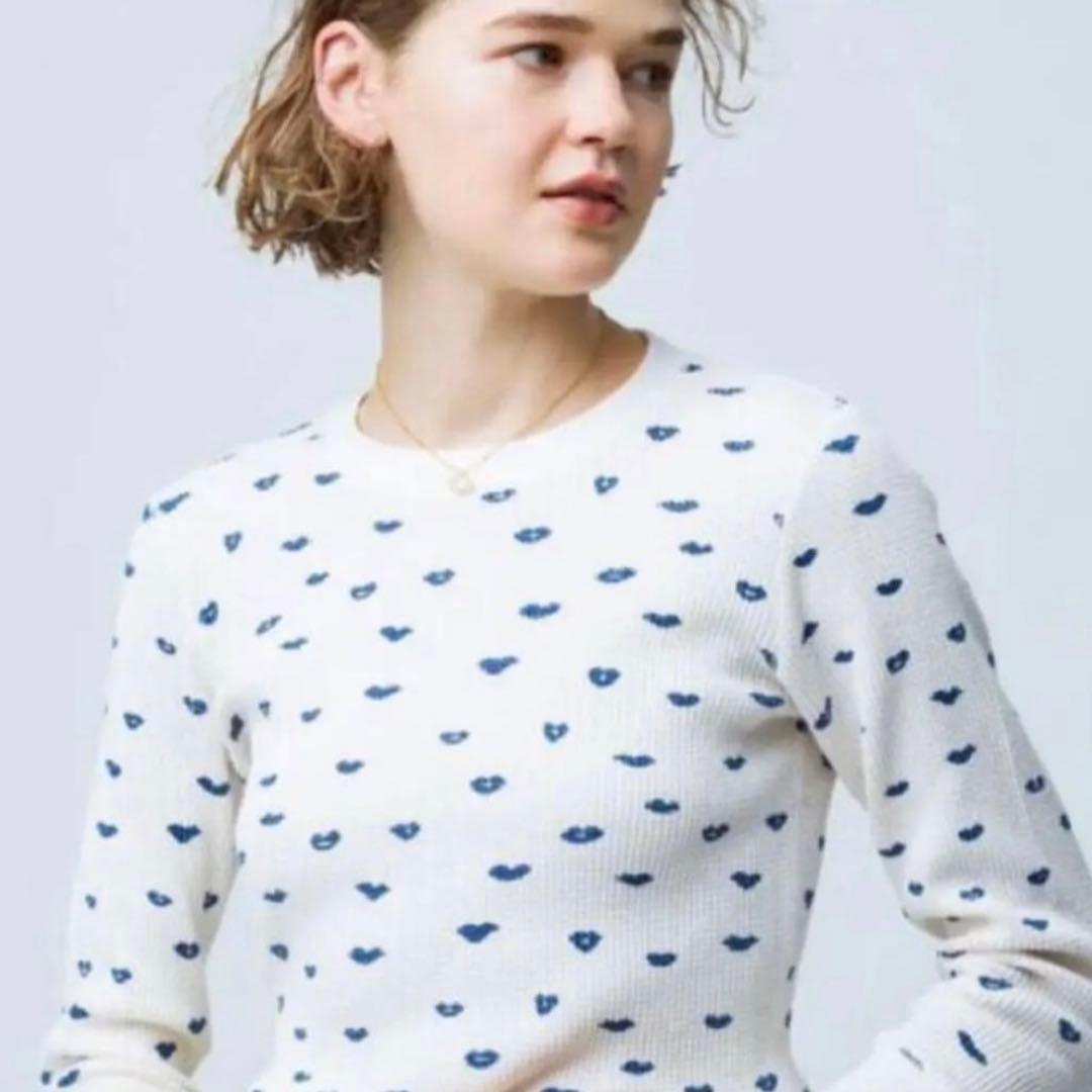 R.H. Vintage Love ワッフルプルオーバー リップ柄