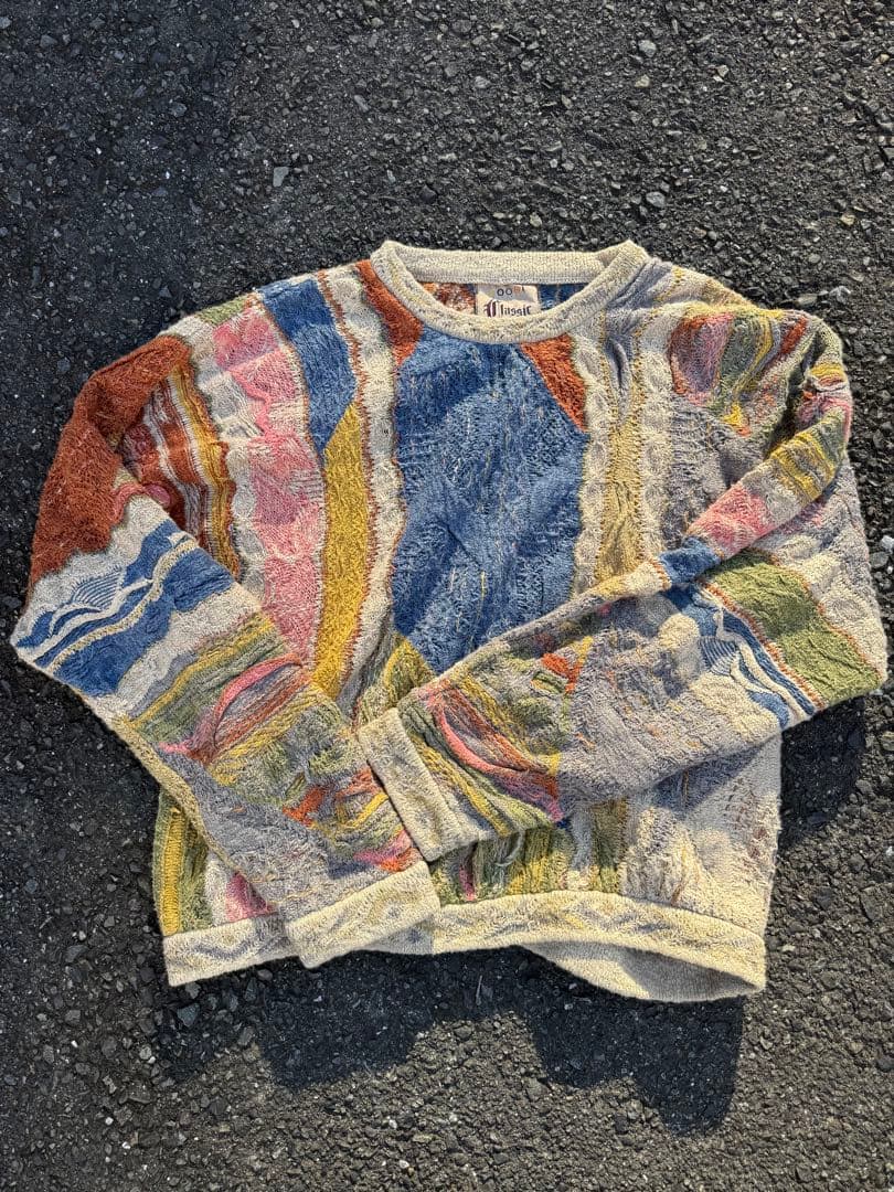 クージー　マルチカラーニットセーター COOGI