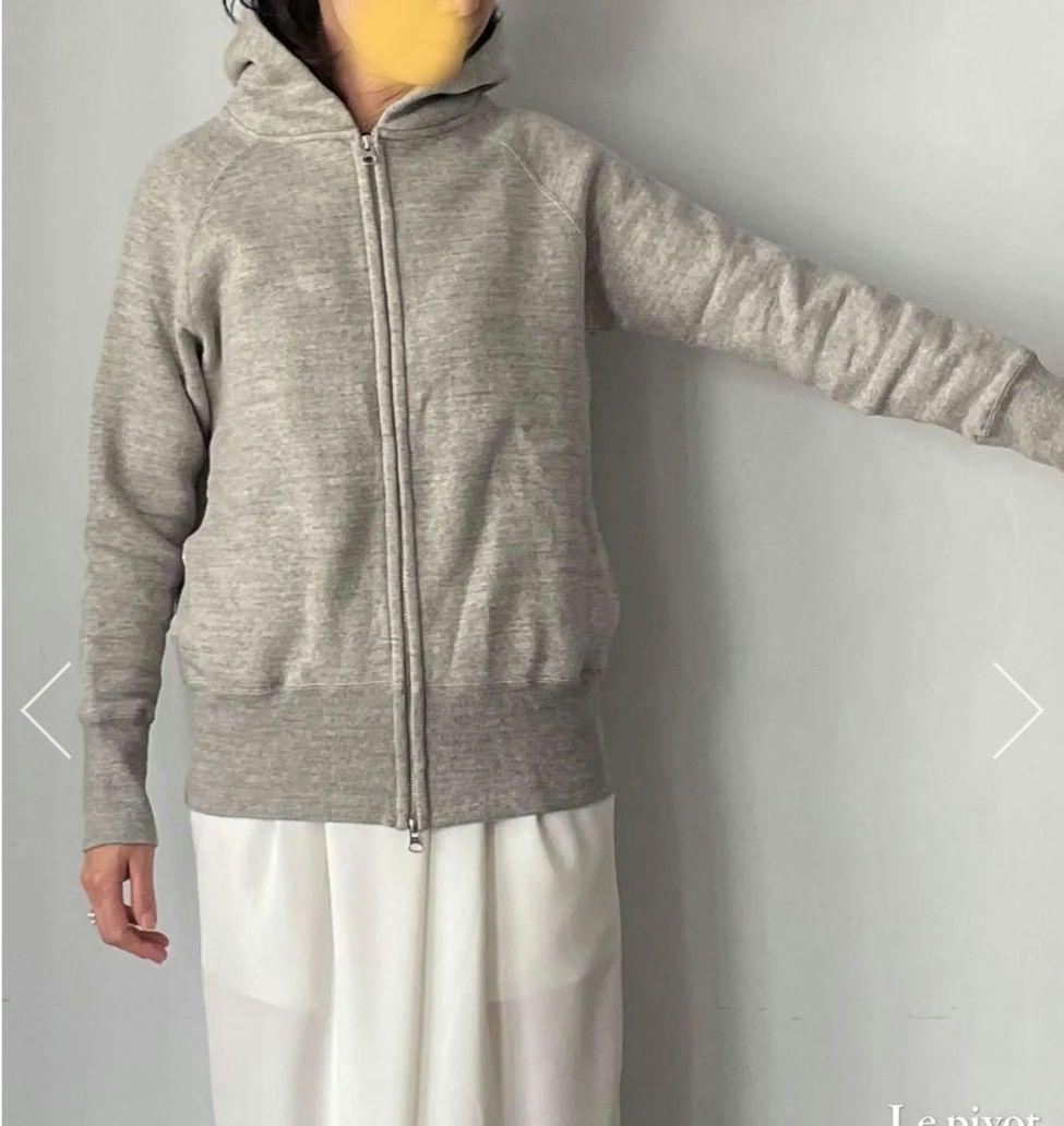 Le pivot リサイクル裏毛起毛ZIPパーカー M 杢グレー
