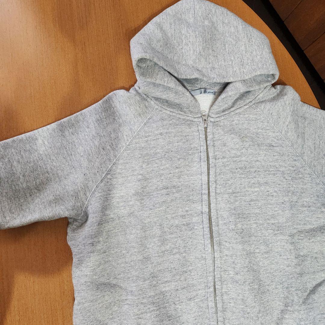 Le pivot リサイクル裏毛起毛ZIPパーカー M 杢グレー