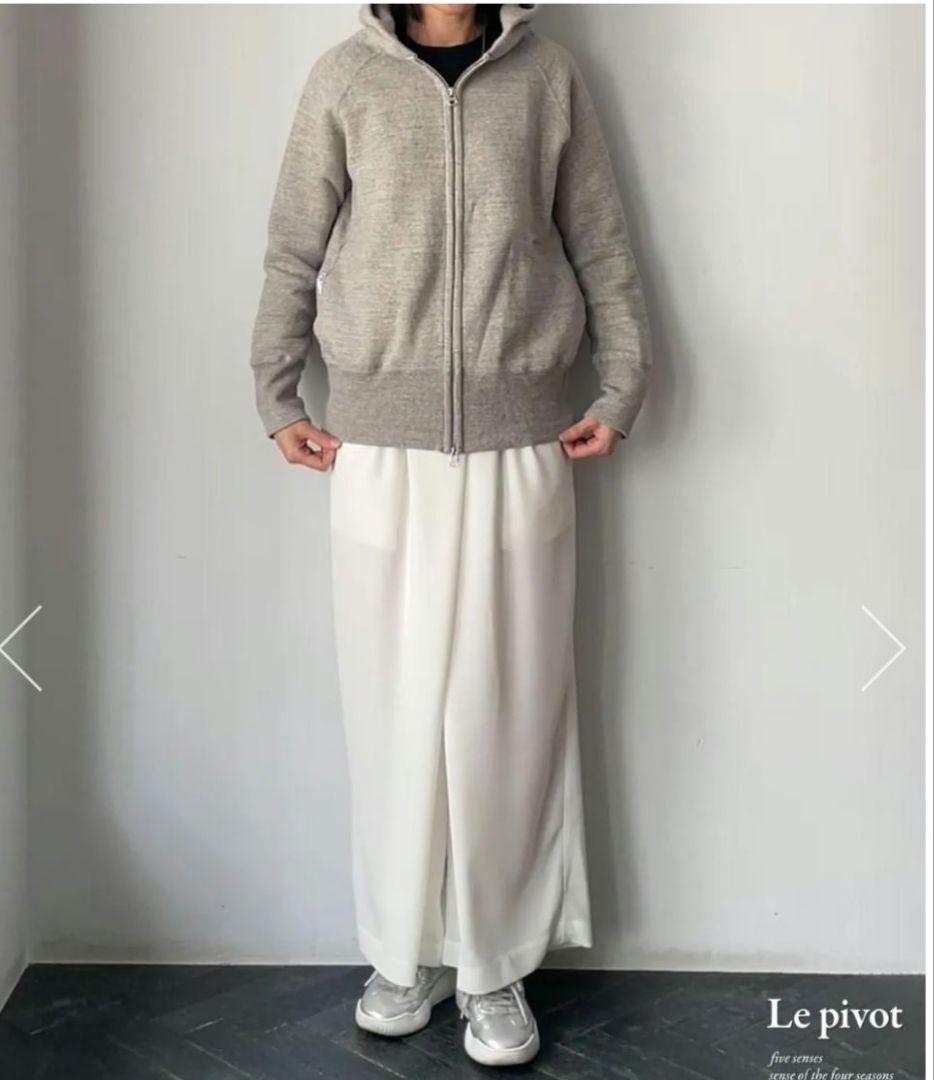 Le pivot リサイクル裏毛起毛ZIPパーカー M 杢グレー