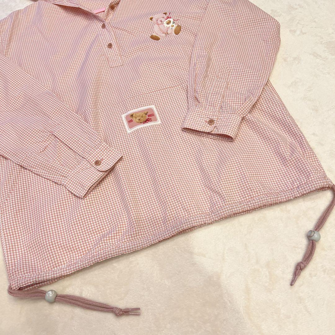 最終値下げ　【美品】ピンクハウス　ギンガムチェックひなぎくテディパーカーブラウス