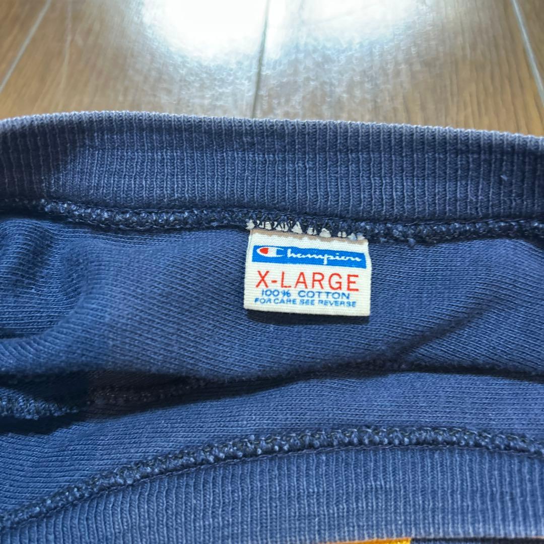 チャンピオンフットボールtシャツ　70s ヴィンテージ　navy バータグ