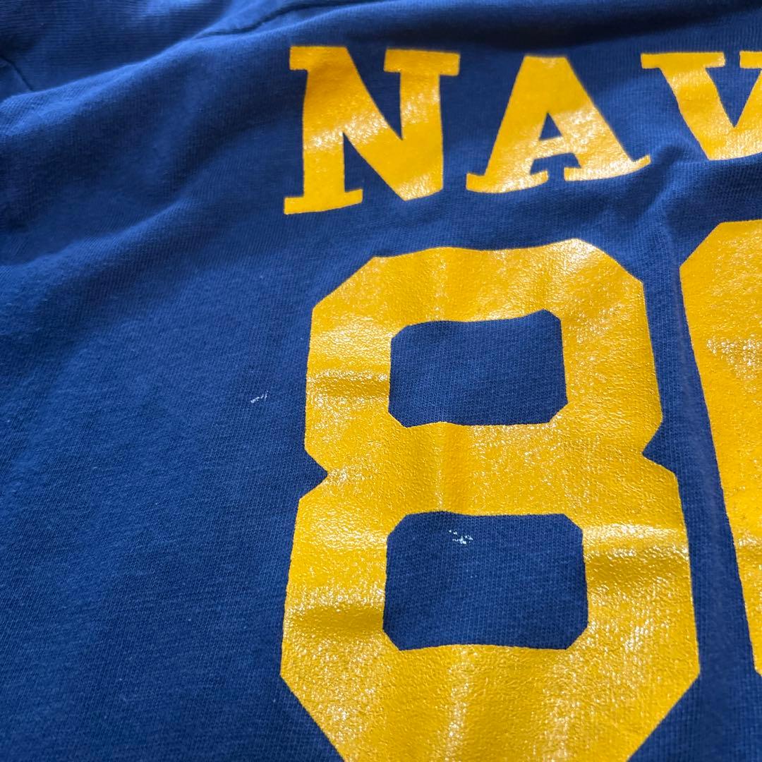 チャンピオンフットボールtシャツ　70s ヴィンテージ　navy バータグ