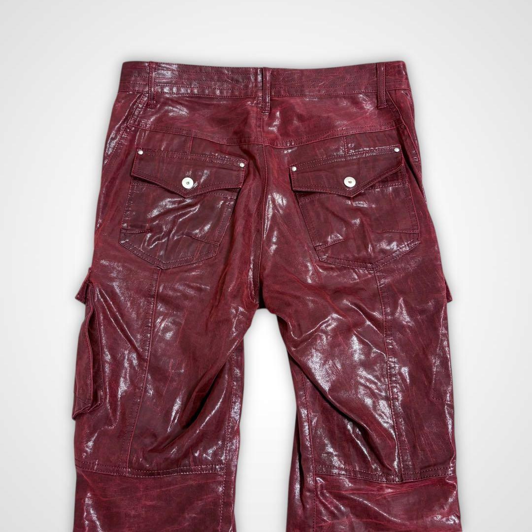 00s Y2K A.S.M 裾ジップ ギミック フレア カーゴパンツ 90s