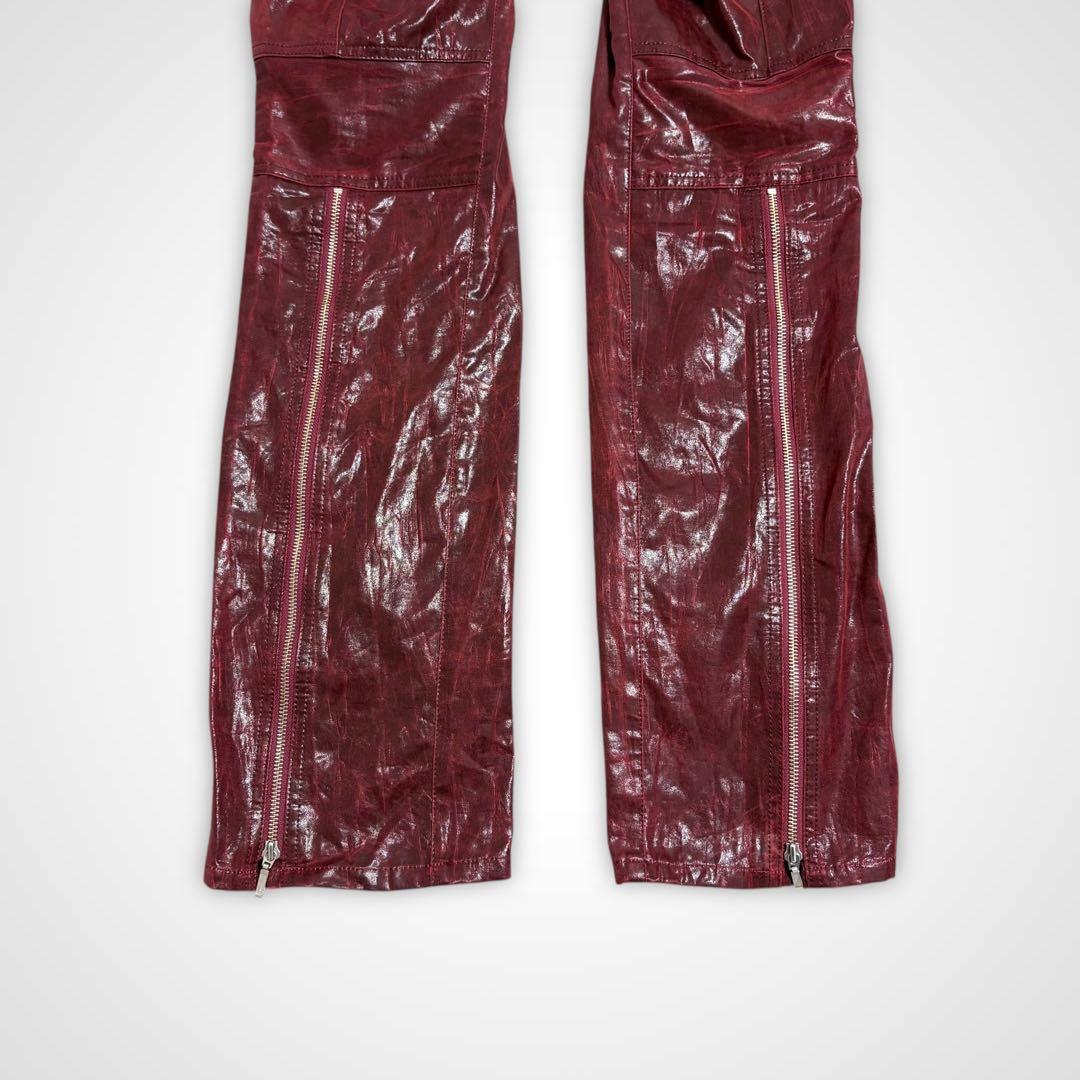 00s Y2K A.S.M 裾ジップ ギミック フレア カーゴパンツ 90s