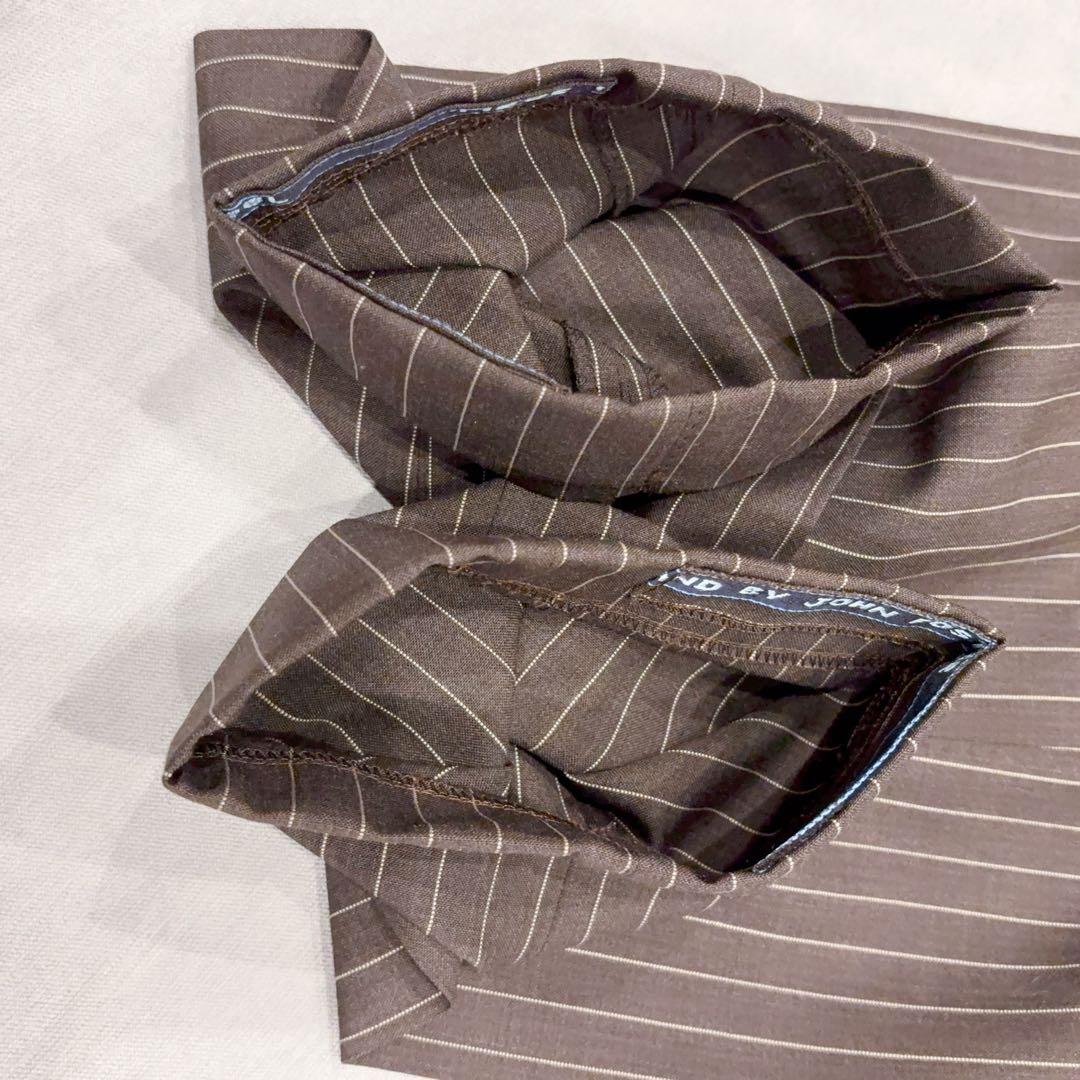 極美品 トゥモローランド ピルグリム ブラウン ストライプ スーツ