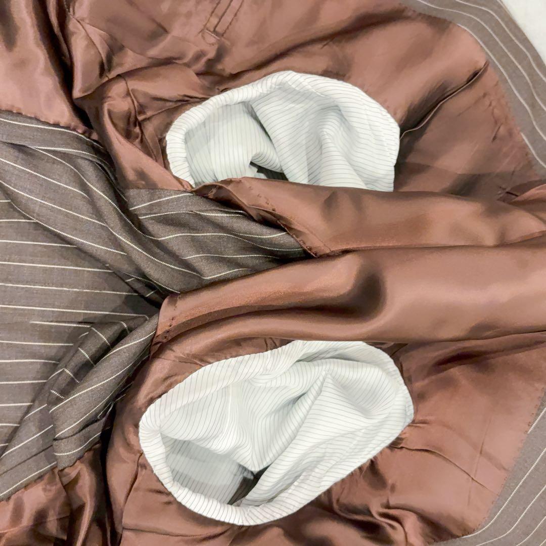 極美品 トゥモローランド ピルグリム ブラウン ストライプ スーツ