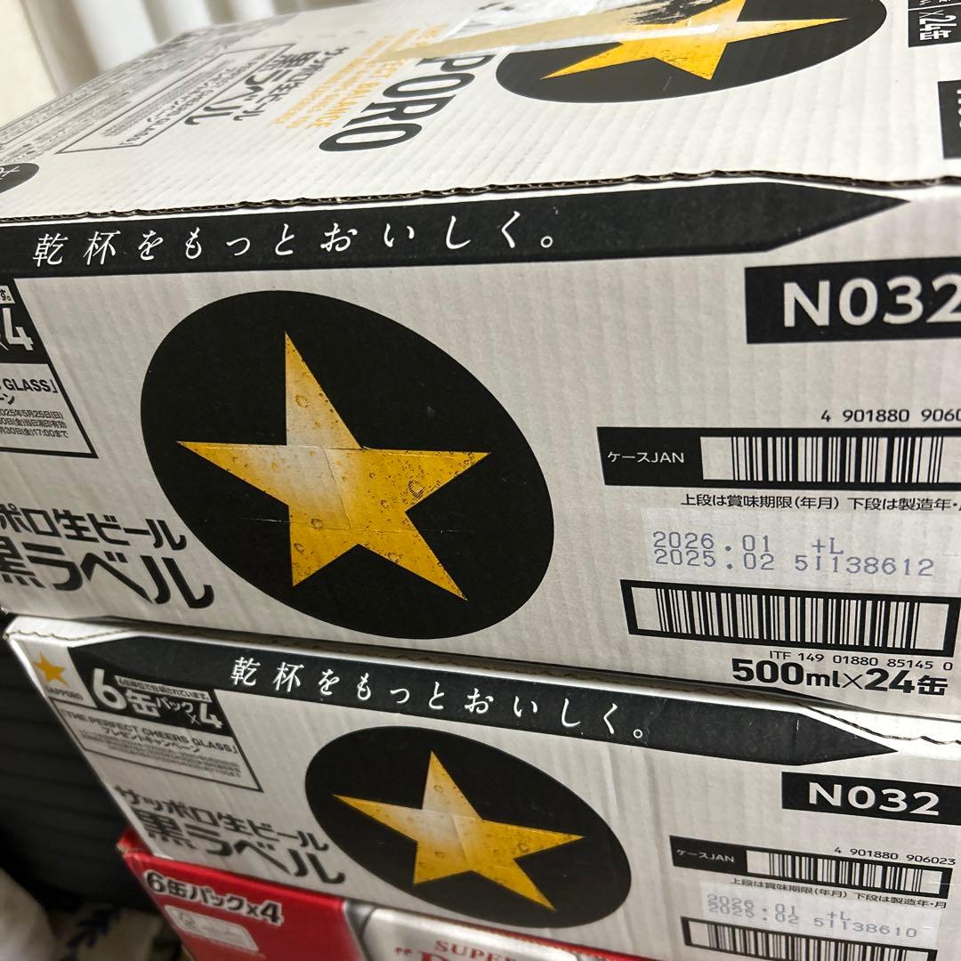 サッポロ　黒ラベル 500ml 2箱セット（計48缶）