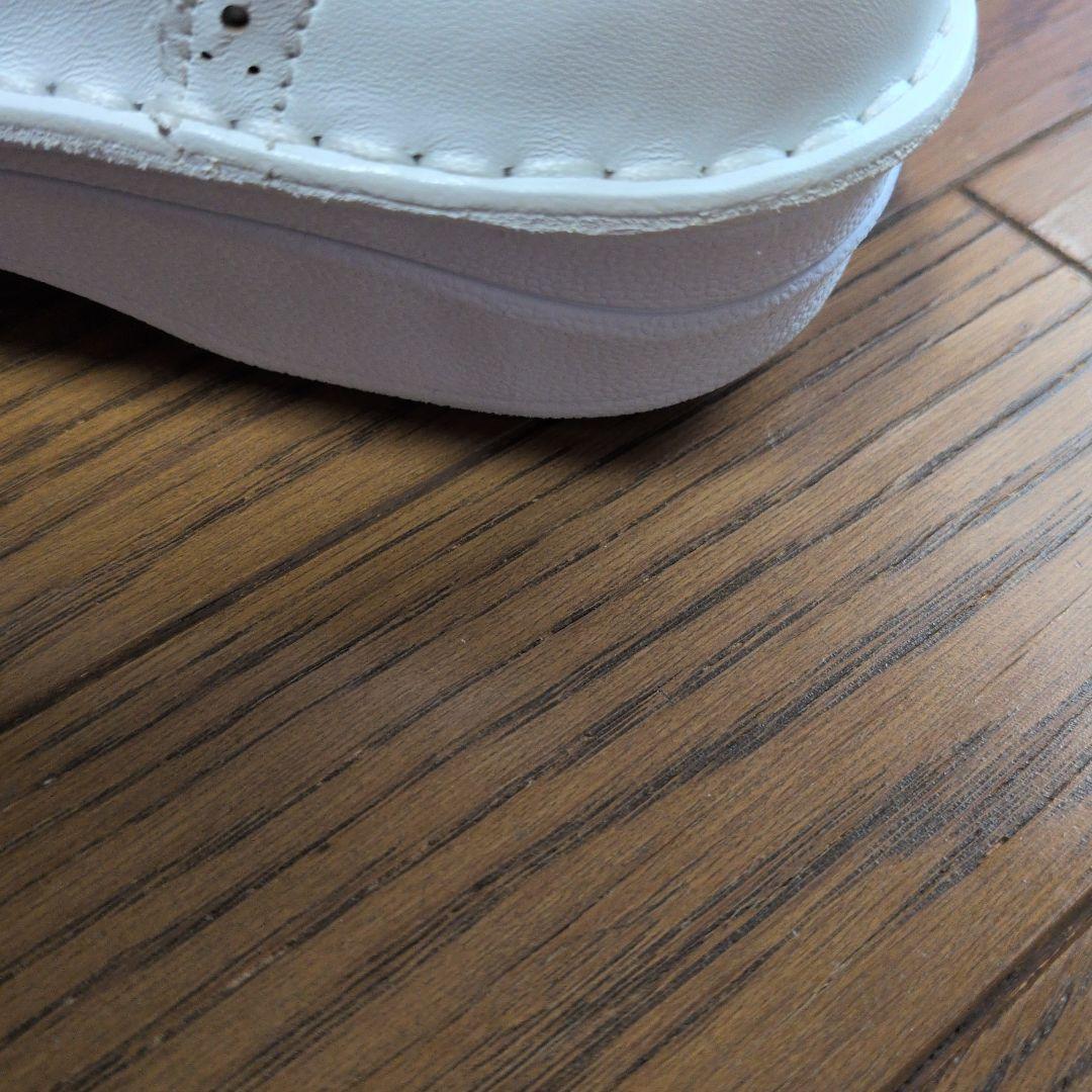 美品HPS ホワイトレザーウィングチップローファー