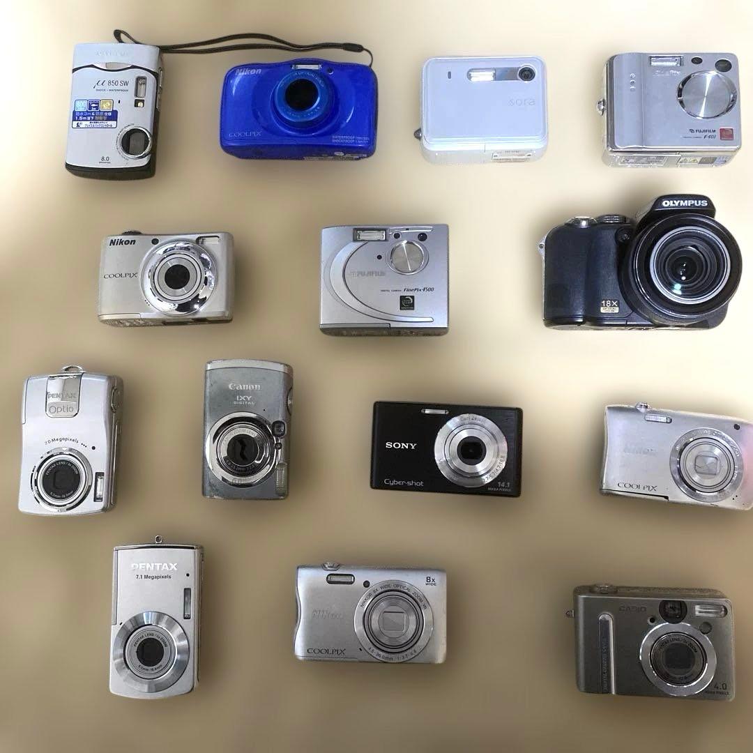 ジャンク品Canon IXY Nikon COOLPIX等デジカメ14台