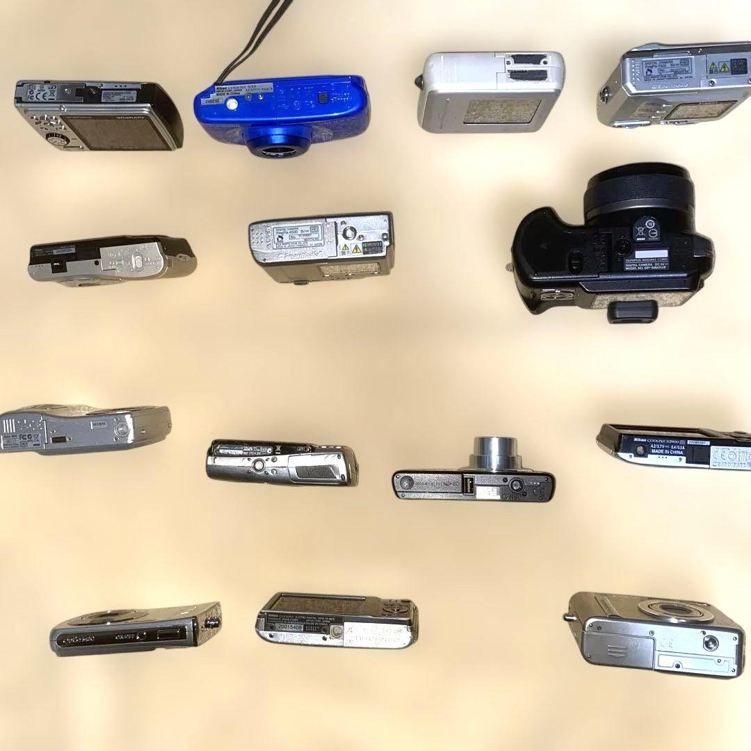 ジャンク品Canon IXY Nikon COOLPIX等デジカメ14台