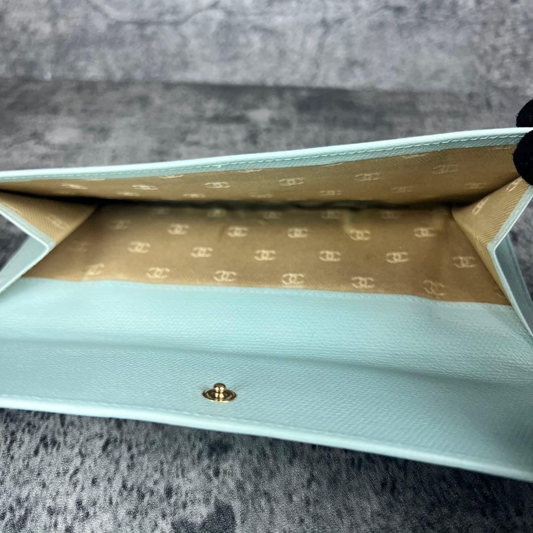 CHANEL ココマーク ココボタン レザー Wホック長財布