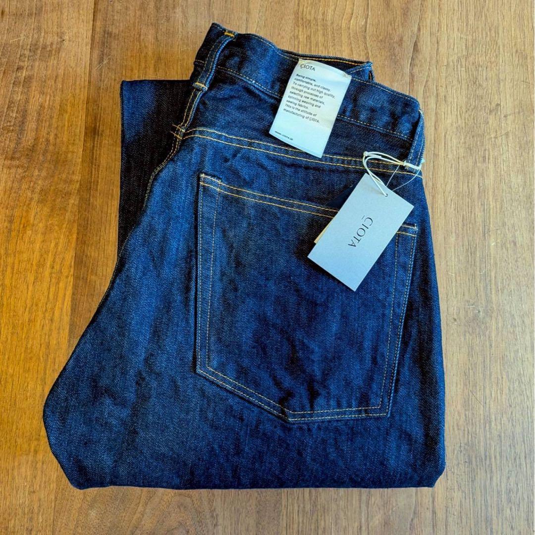 新品　定価26,400円　スビンコットン 13.5oz テーパードデニム　日本製