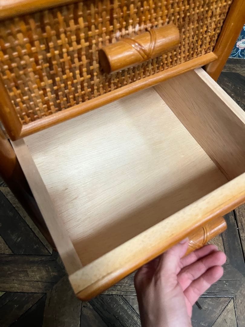 ラタン 籐 チェスト 箪笥 小物入れ 昭和レトロ 引き出し インテリア